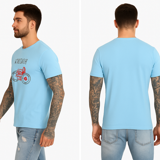 Round neck t-shirt sky