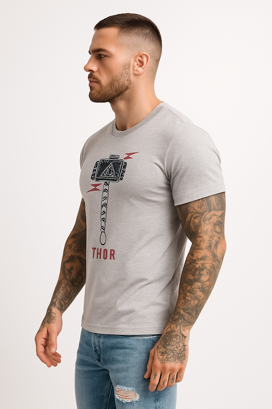 Round neck t-shirt -Melange