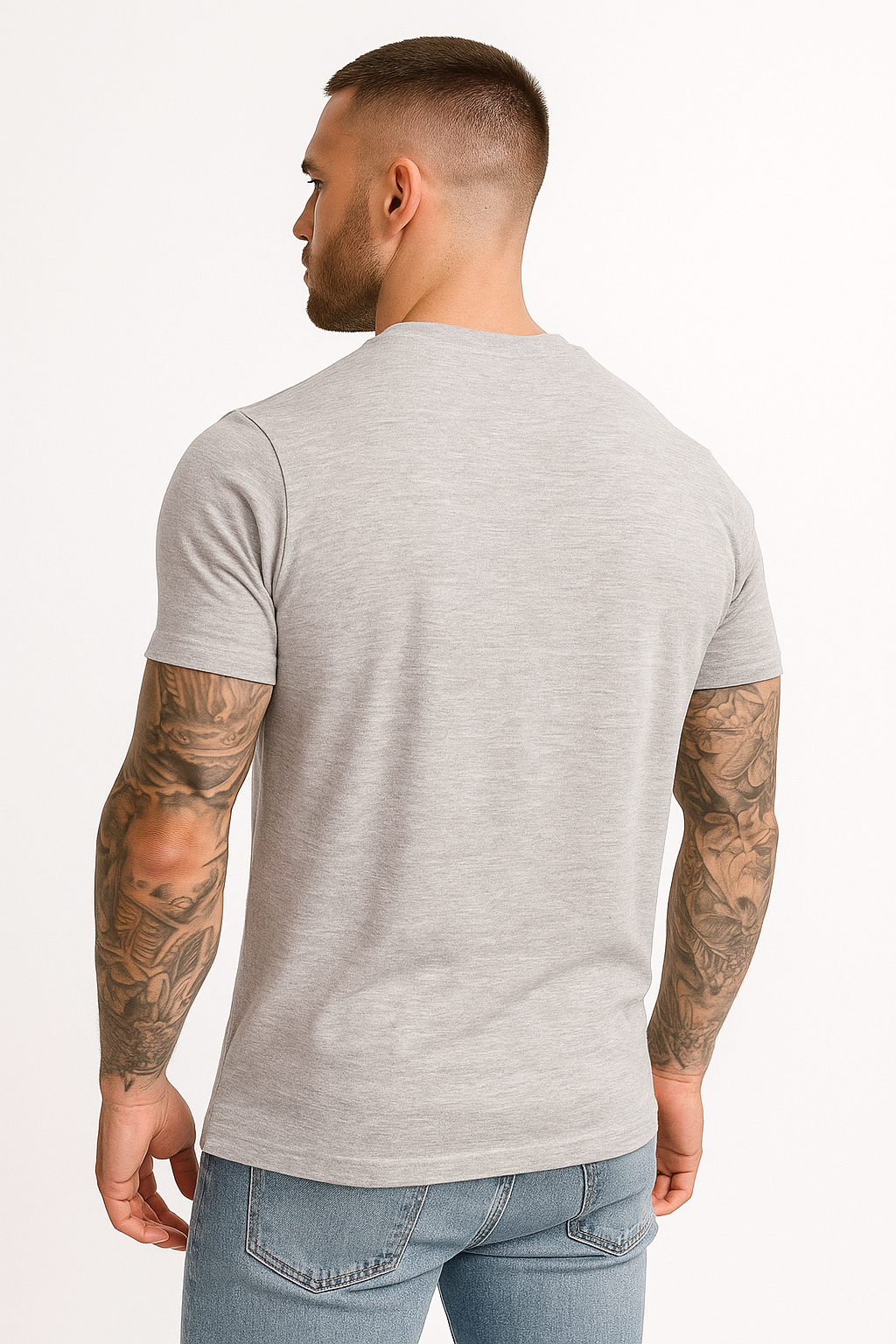 Round neck t-shirt -Melange