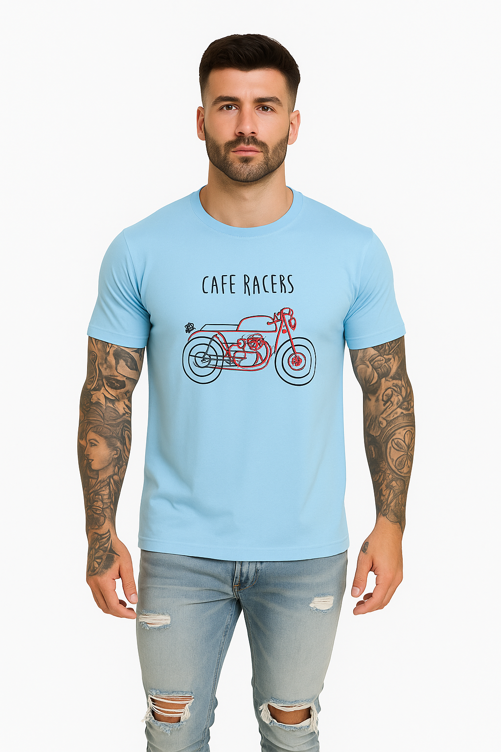 Round neck t-shirt sky